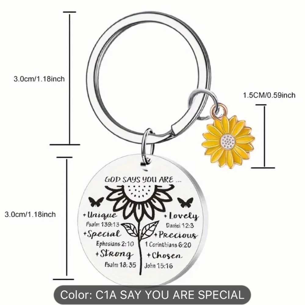 Sunflower keychain - Picture 2 of 2